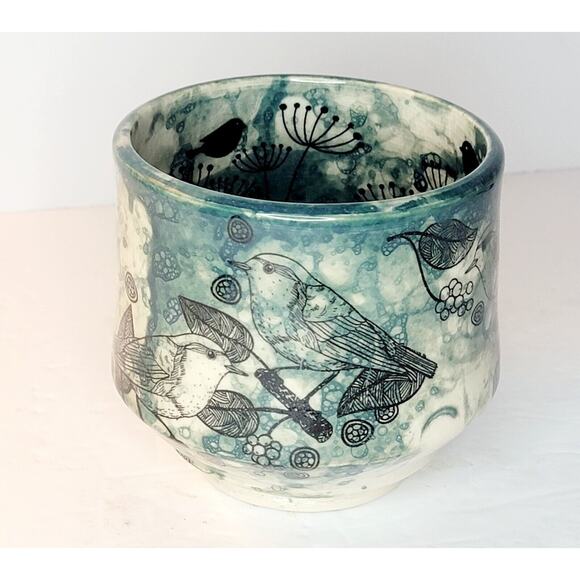 Artisan Pottery Chawan Style Cup Decorated In & Out Signed MPK - Picture 3 of 9